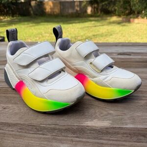 Stella McCartney Eclypse Touch Strap Sneakers IT 37 Rainbow Platform
